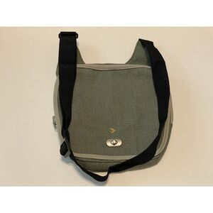 Savier Messenger Shoulder Bag Skate Streetwear Green Beige Adjustable Strap
